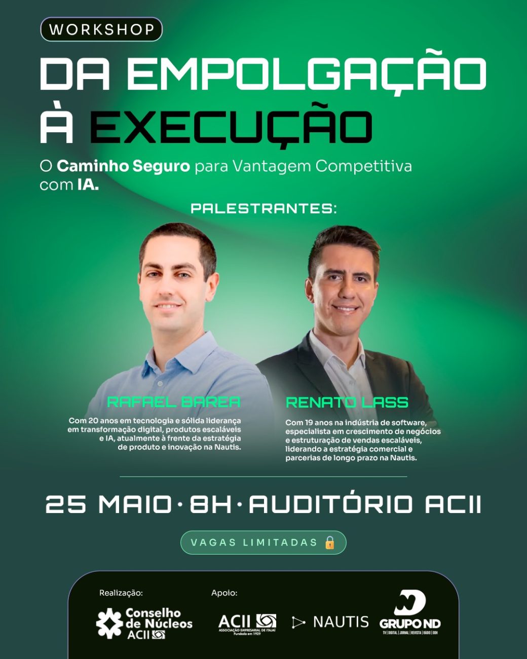 Workshop em Itajaí ensina empresários a lucrar com IA e evitar erros milionáriosFoto: Divulgação/ND Mais
