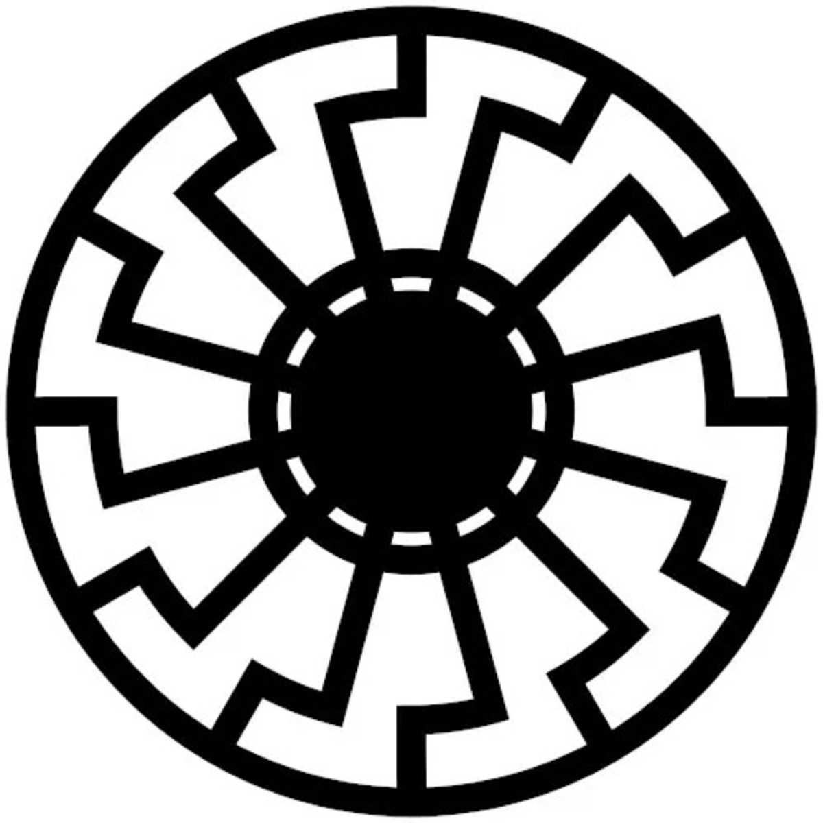 O Sol Negro foi um símbolo adotado por grupos nazistas para representar uma interpretação do sol como fonte de poder e iluminação, ligada à busca por uma “raça superior” arianaFoto: Wikipédia/Reprodução