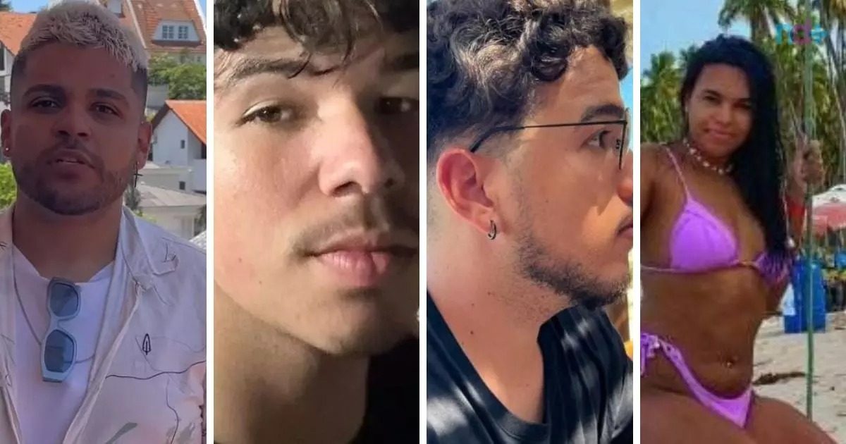 Gustavo, Nicolas, Tiago e Karla são os jovens mortos em BMW na rodoviária de Balneário CamboriúFoto: RECORD/Reprodução/ND Mais