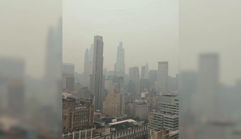 Poluição vinda do Canadá atinge grandes cidades dos EUA - X/Reprodução/ND Mais