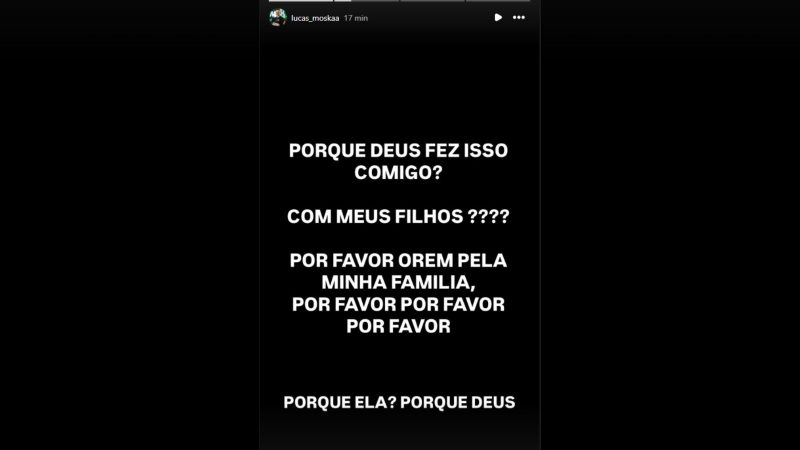 Influenciador lamentou a morte da companheira nas redes sociais - Redes Sociais/Reprodução/ND Mais