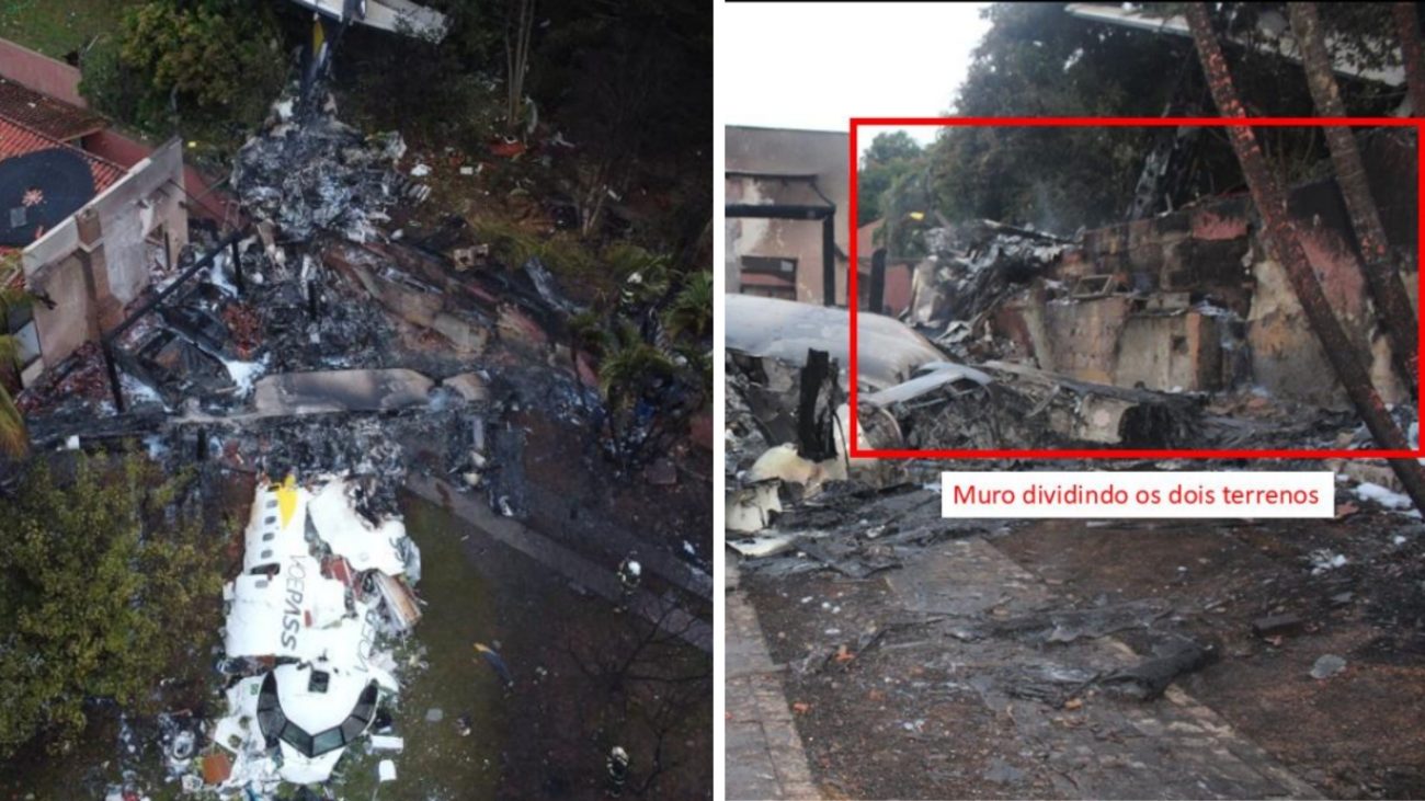 Destroços do avião da Voepass após queda em Vinhedo/SP.Foto: Reprodução/Cenipa/ND Mais