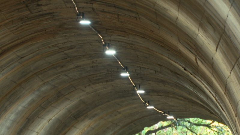 O contraste entre a escuridão do abandono e o novo sistema de luzes transforma o túnel em um dos cenários mais "instagramáveis" e curiosos do Vale do Itajaí. - Gustavo Féo/NDTV/ND Mais