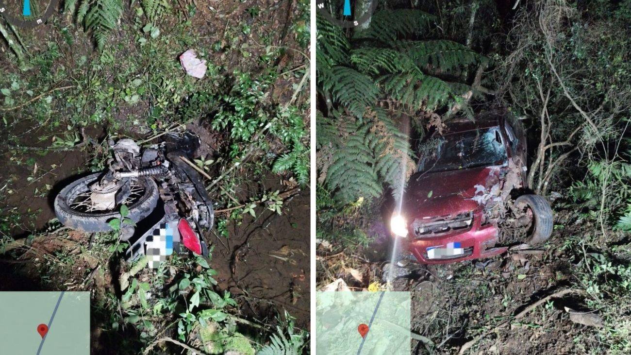 Grave acidente matou motociclista na BR-470 em Campos NovosFoto: CBM/Divulgação/ND Mais
