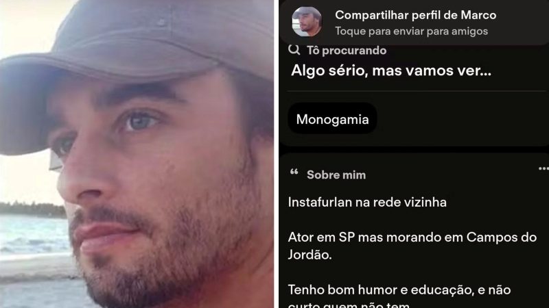 Marco Furlan mantinha perfil no Tinder e dizia buscar por algo sério em app - Montagem feita com imagens das redes sociais/ND Mais