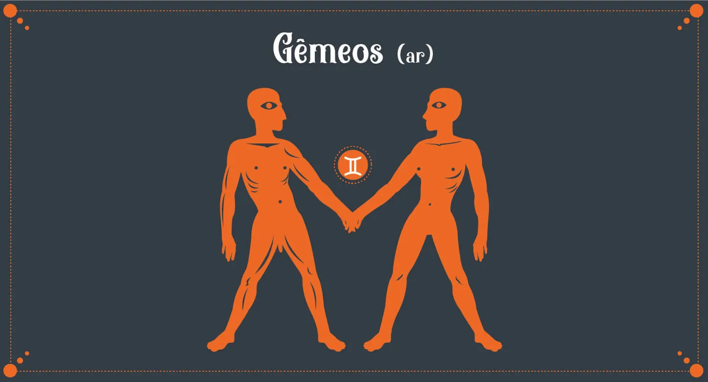Ilustração do signo de Gêmeos