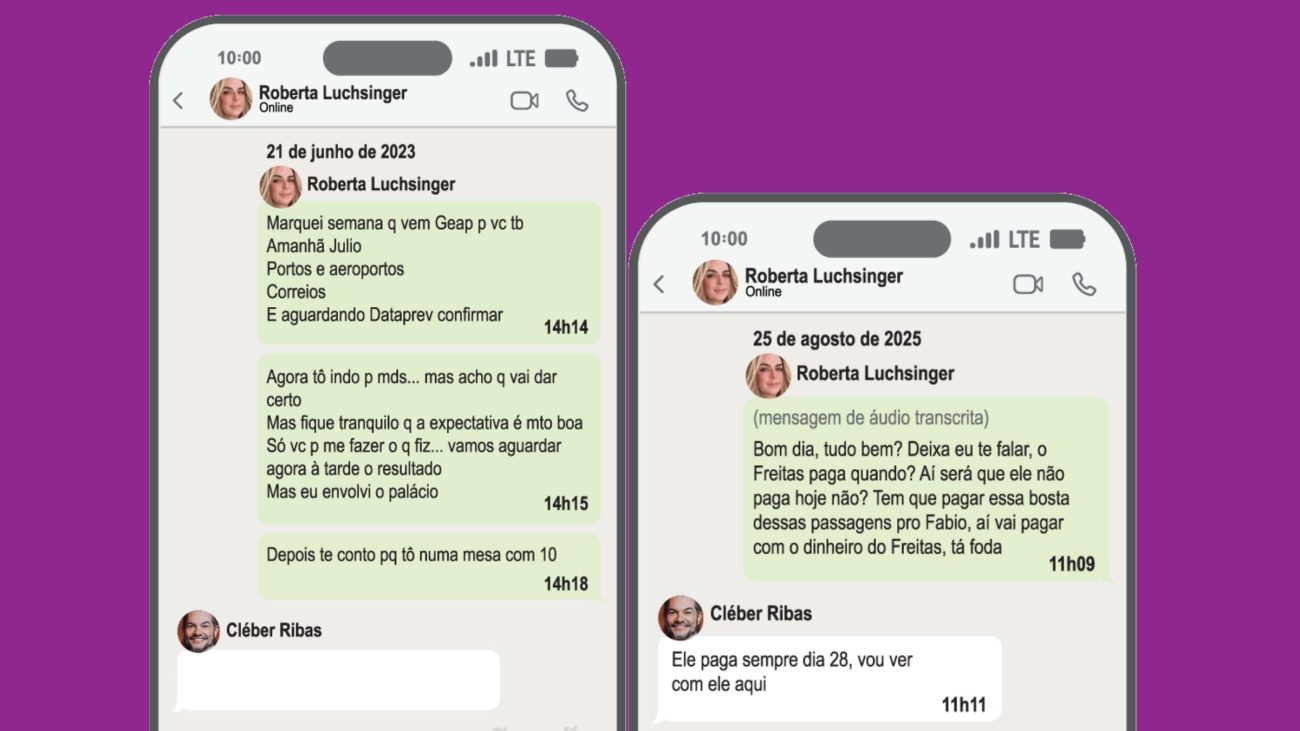 Mensagens entre Roberta e Cléber Ribas criam elo em negócios públicos que podem ter beneficiado filho de Lula.Foto: Divulgação/Estadão/ND Mais