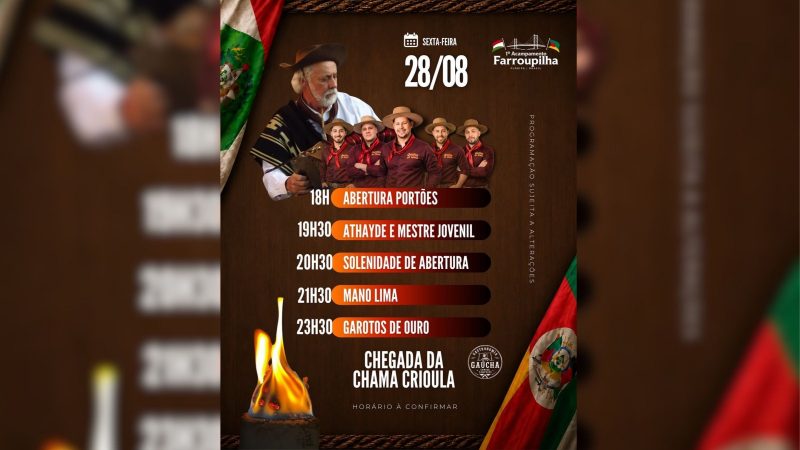 Evento na Arena Floripa celebra cultura gaúcha, terá shows nacionais, apresentações tradicionalistas, gastronomia típica e ação solidária - Divulgação/PMF/ND Mais