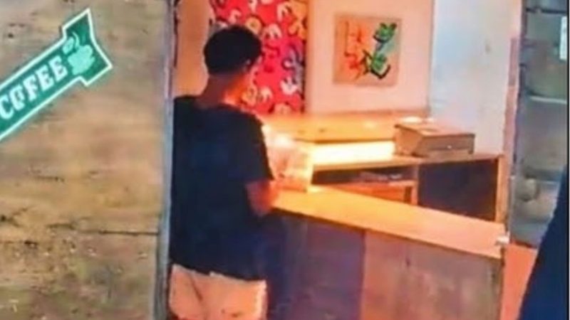 Vinícius Valente foi flagrado por câmeras de segurança saindo de hostel na Lagoa da Conceição - Reprodução/ND Mais
